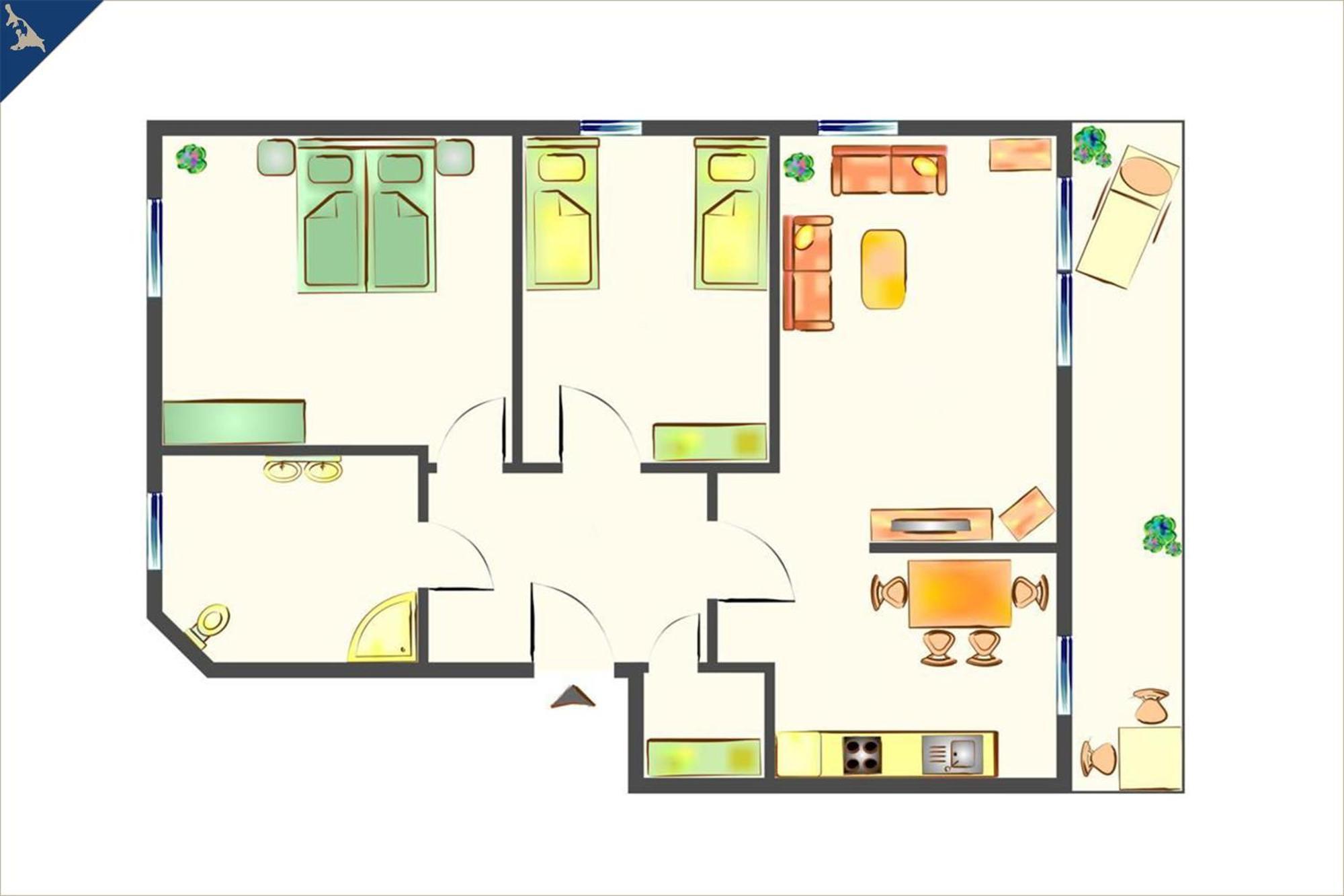 Haus Triade Ferienwohnung Triade 1 Цинновіц Екстер'єр фото